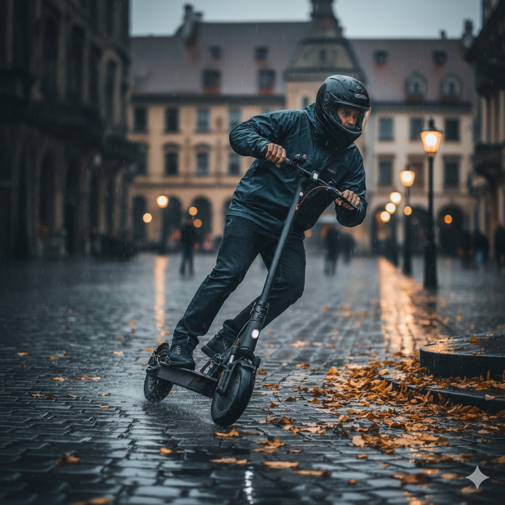 Майстерність керування електросамокатом на слизький поверхнях - SCOOTIFY