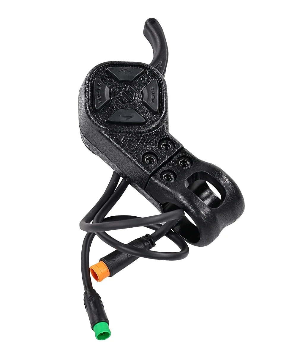 Ручка газу (дросель) для електросамокатів KAABO, чорний колір, з кнопками управління та конекторами для підключення.