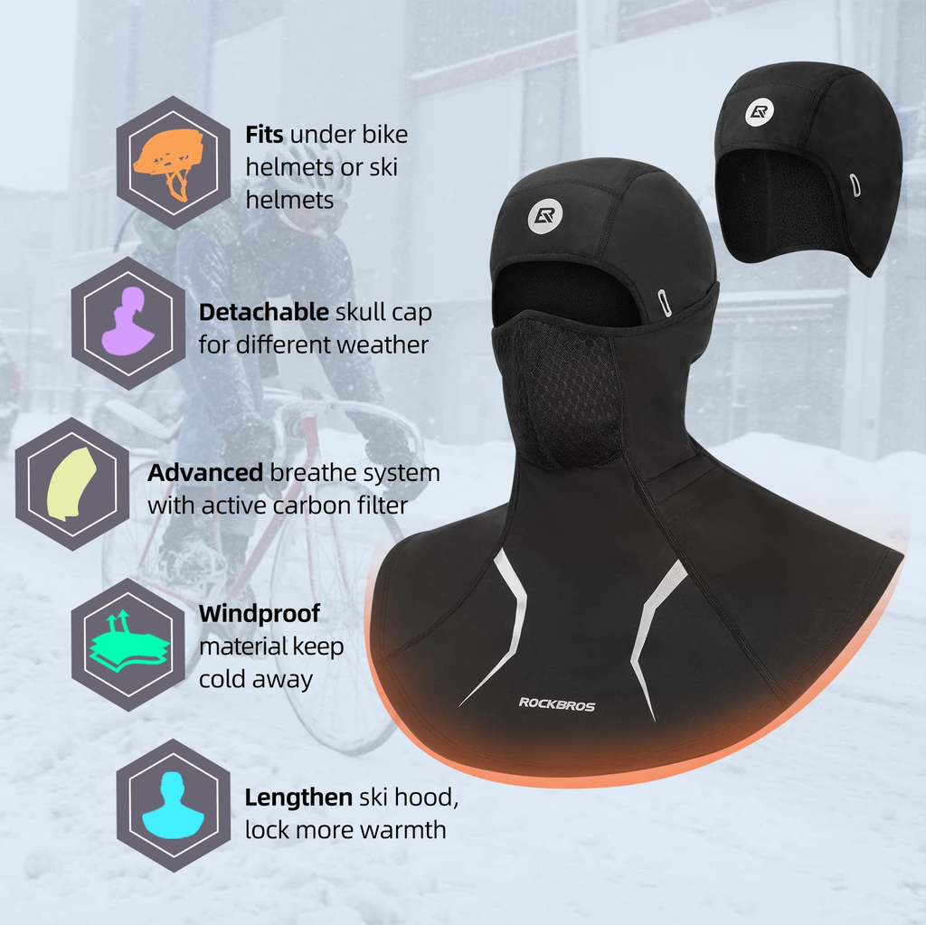 Fleece Mask-Scarf for Electric Scooter: Wind Protection — view 2