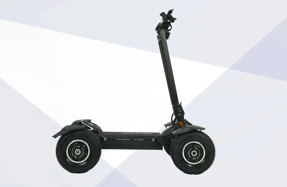 Teverun TETRA four-wheel scooter, side view